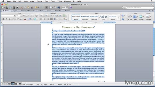 how to unjustify the word document in mac